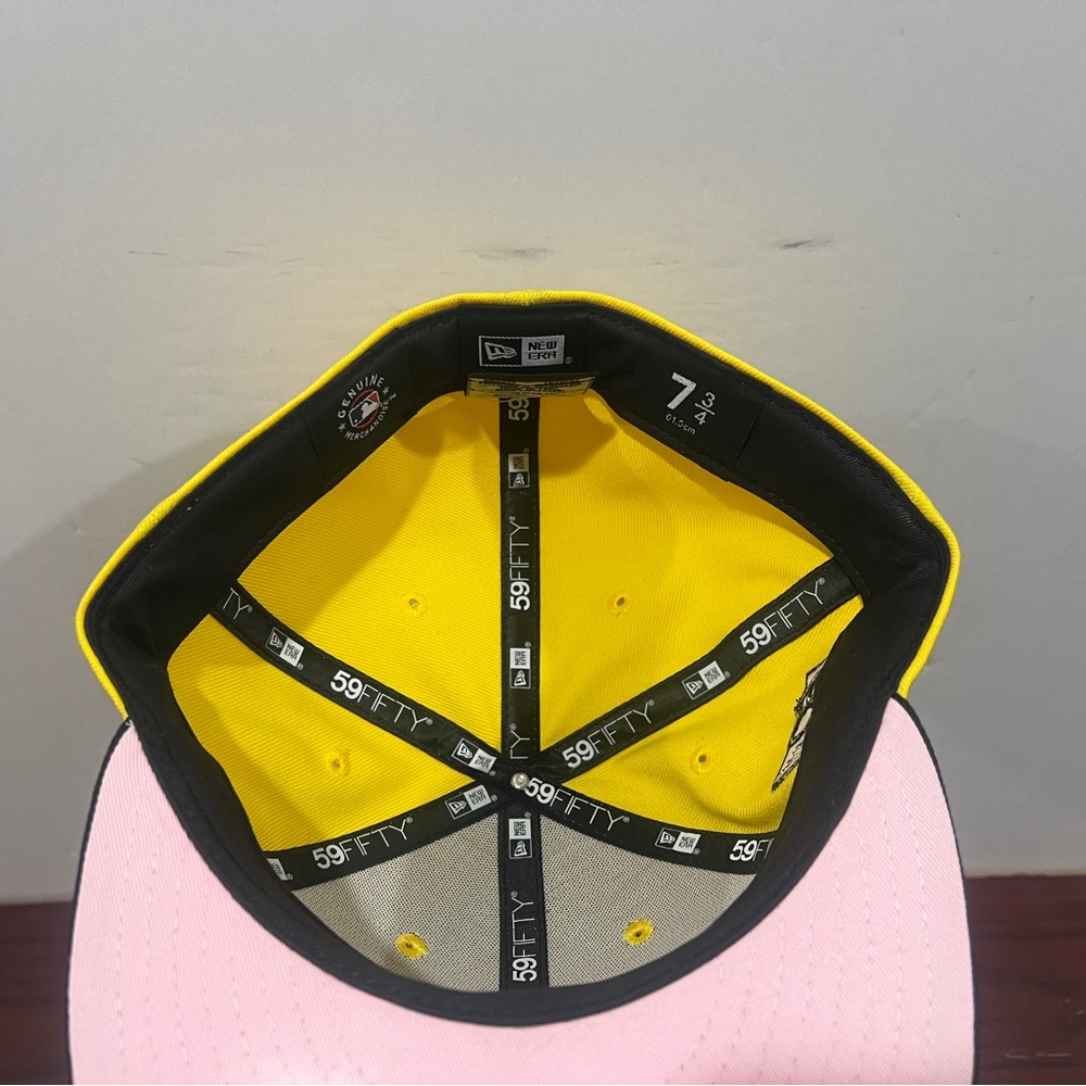 New Era, 59Fifty Fitted Hat, Los Angeles Dodgers, Yellow & Black - Picture 7 of 10
